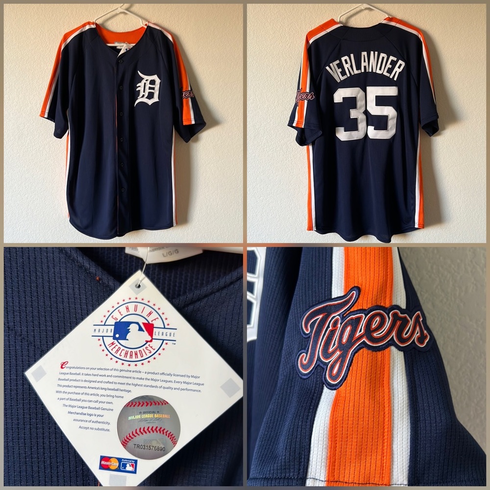 Verlander Detroit Tigers #35 Baseball Jersey